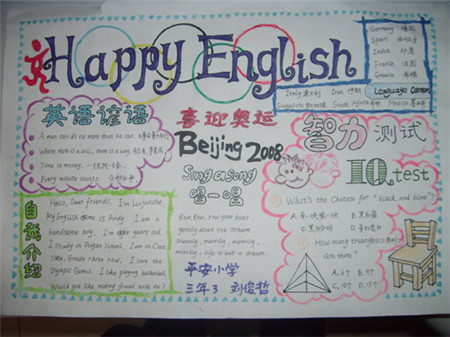 學習英語手抄報