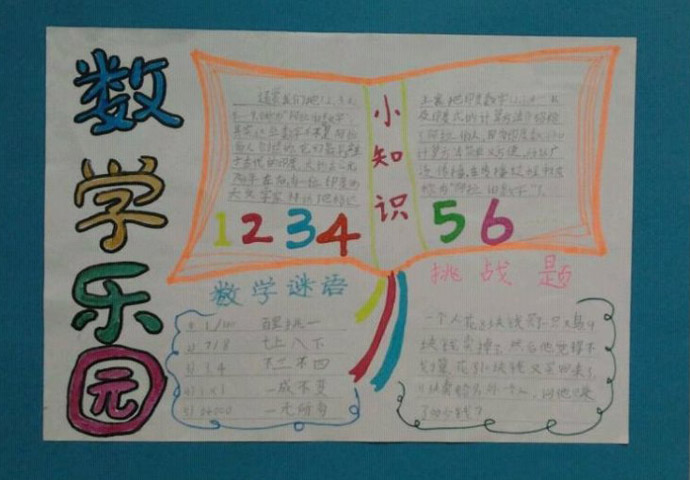 數(shù)學手抄報之快樂中學習